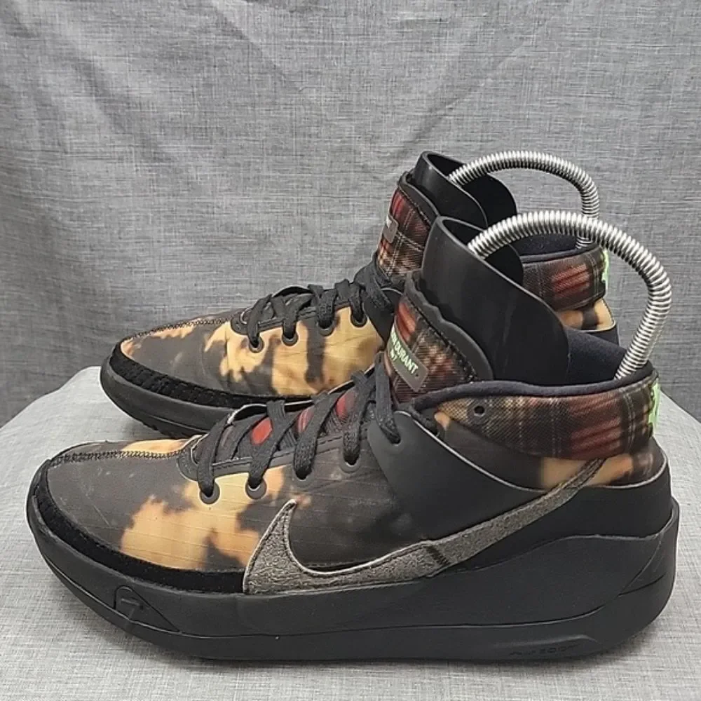 Nike KD 13 Bleach Plaid Black White Onyx DA0895-005  Men's Size 9.5